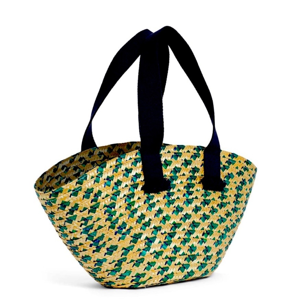 Eugenia Kim Blue and Green Woven Tote